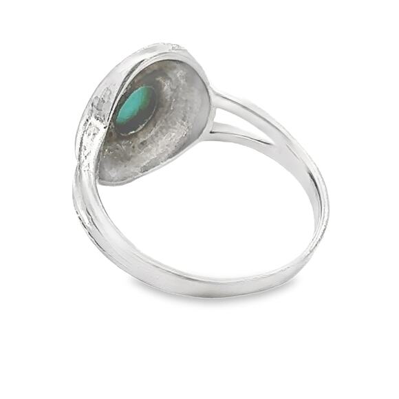 Natural Turquoise Ring 925 Sterling Silver US Size 7 - Picture 2 of 5